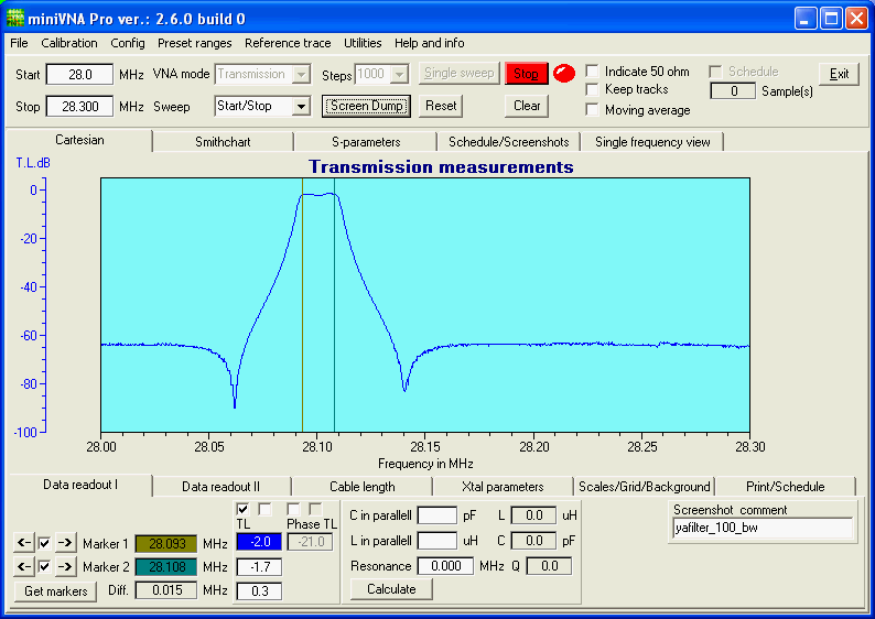 CW Filter 28.100MHz